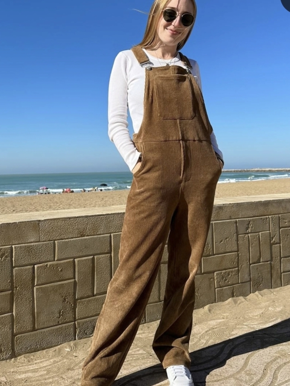 Swoveralls Corduroy Overalls Straight Leg Organic Cotton Blend XL